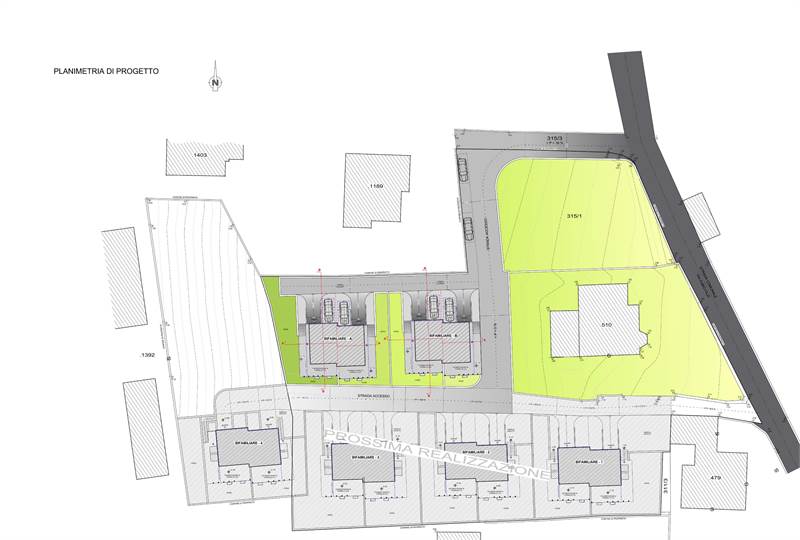 Planimetria con giardini