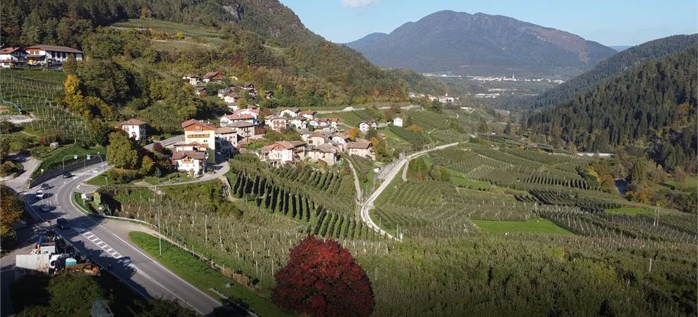Vista aerea della Val di Sole