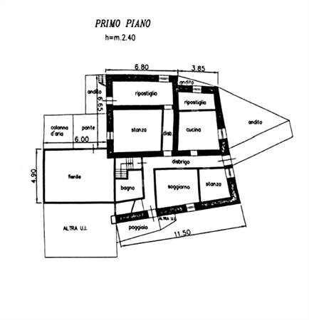 Planimetria piano primo 1