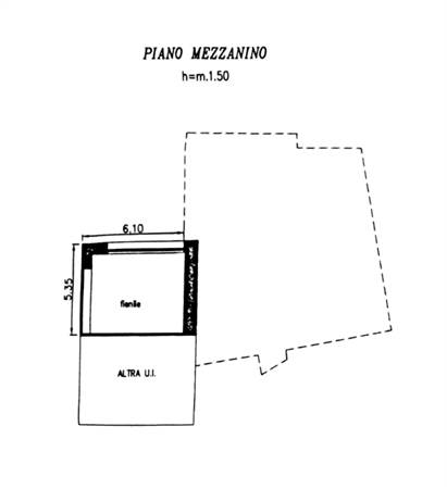 Planimetria piano ammezzato 1