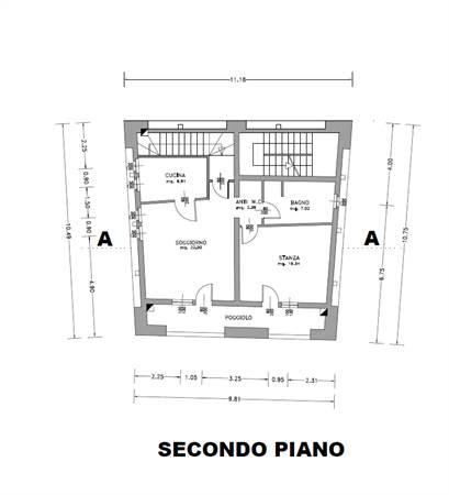 Planimetria secondo piano