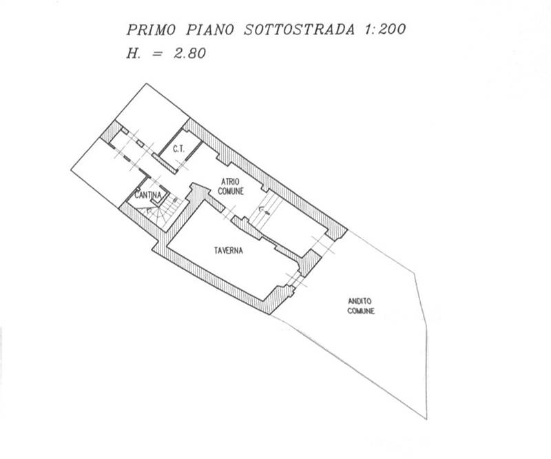 Planimetria taverna e cantine