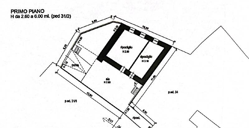 Planimetria piano primo