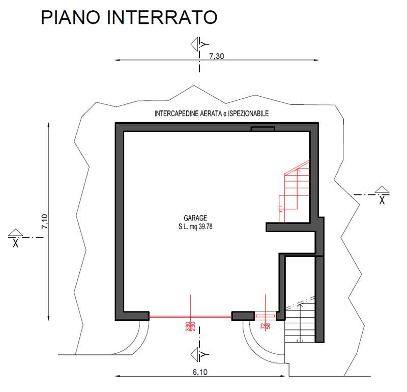 Planimetria piano interrato