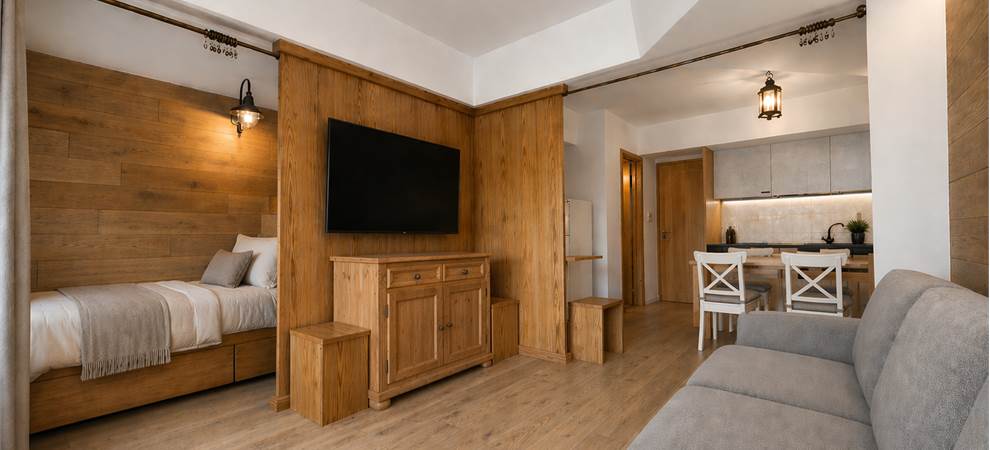 Zona giorno con divano letto