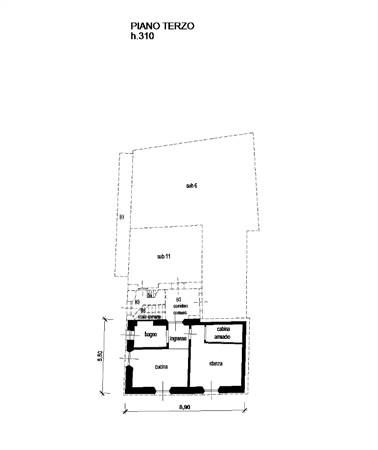 Planimetria trilocale