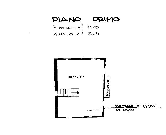 Planimetria piano primo