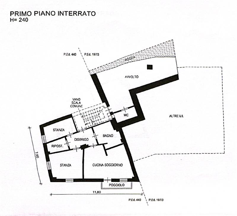 Planimetria piano seminterrato