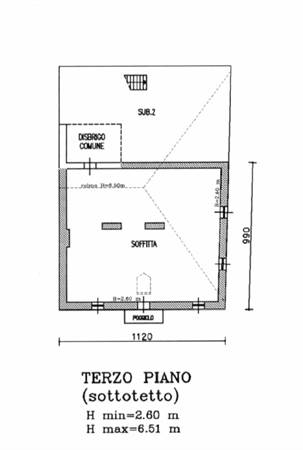 Planimetria terzo piano