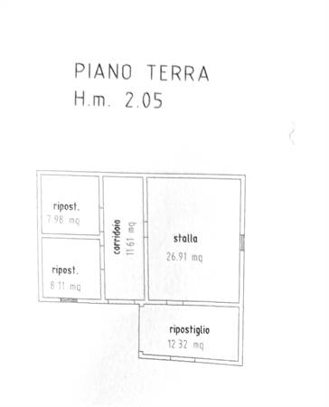 Planimetria piano terra maso