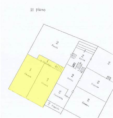 Planimetria piano secondo