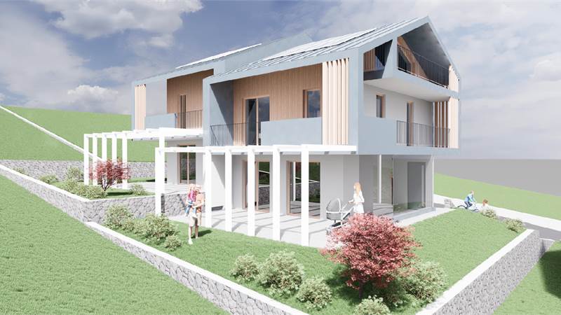 Villetta nuova con giardino a Cles